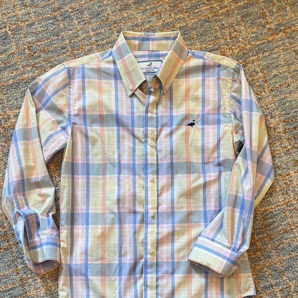 EUC size 8 Kids Plaid Button Down Shirt